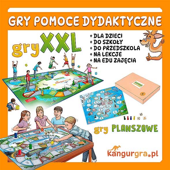 Wielkie gry planszowe pomoc dydaktyczna dla DZIECI KangurGra.pl