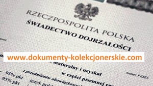 Kup świadectwo szkolne z wpisem , Mature z wpisem