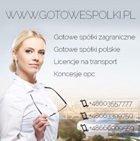 Gotowe spółki z licencją na transport międzynarodowy, spedycję. 