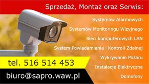 Montaż, Serwis: Kamery, Alarmy, Monitoring, Kontrola Dostępu
